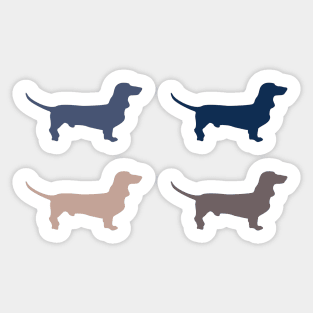 Elegant Wood Dachshund Sticker